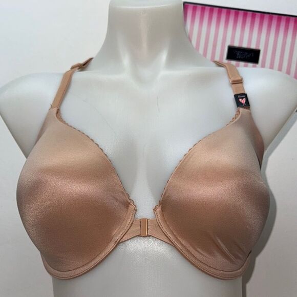 🔥Victoria's Secret Tan Bra body by Victoria lined perfect coverage Sz 32DDD New - Picture 1 of 5